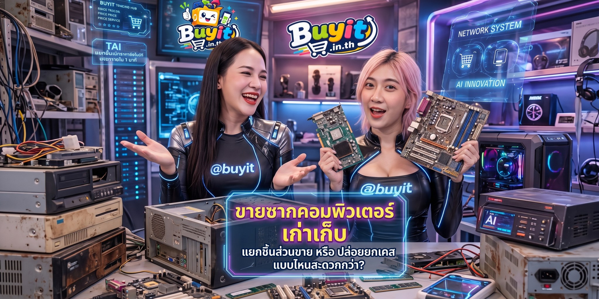 ภาพประกอบ ขาย ซากคอมพิวเตอร์ เก่าเก็บ ควรแยกชิ้นส่วนขายหรือปล่อยยกเคสแบบไหนสะดวกกว่า