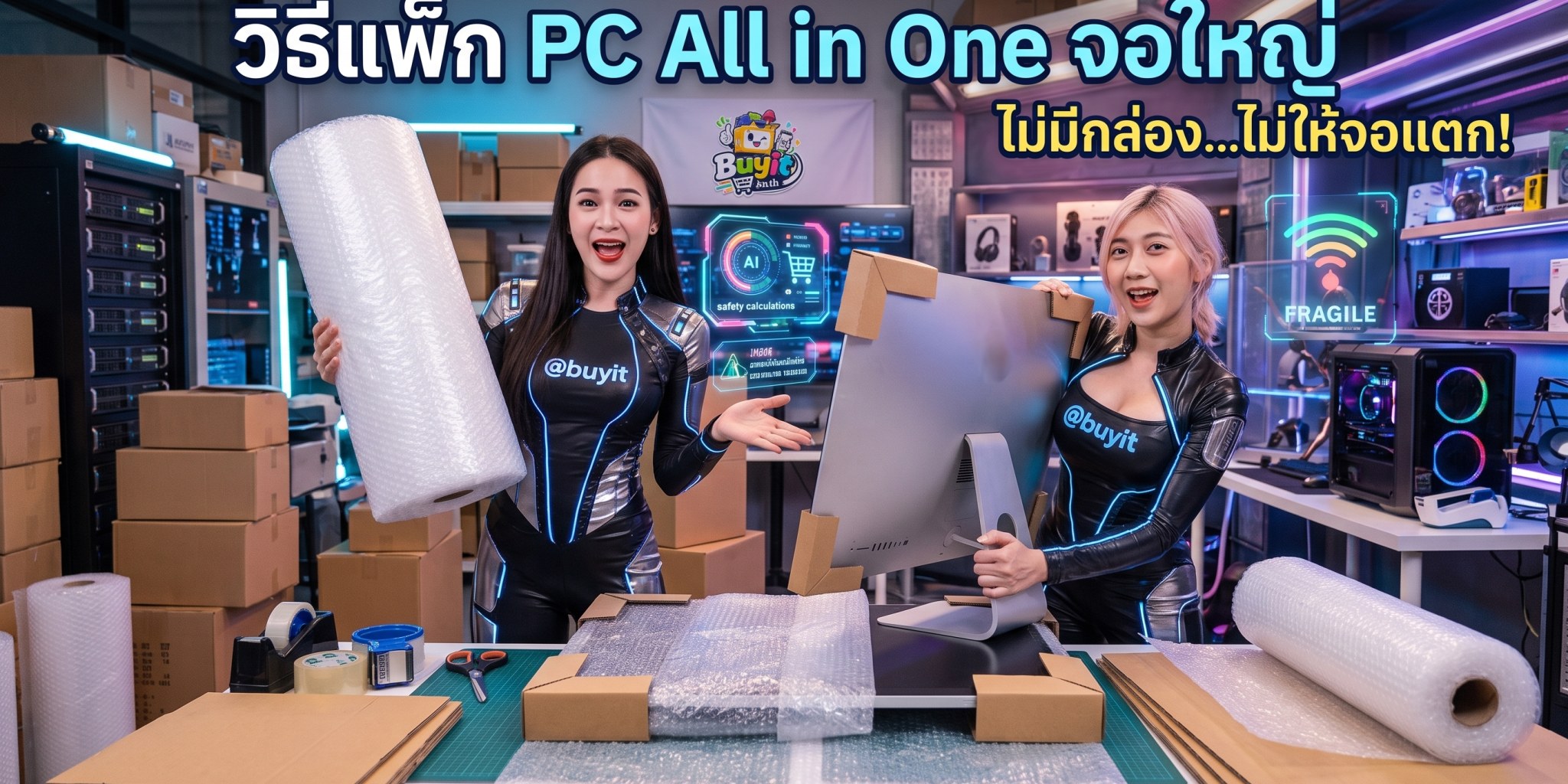 ภาพบทความ ขาย PC All in one จอใหญ่ไม่มีกล่องเดิม มีเทคนิคแพ็กของอย่างไรไม่ให้เสี่ยงหน้าจอแตก