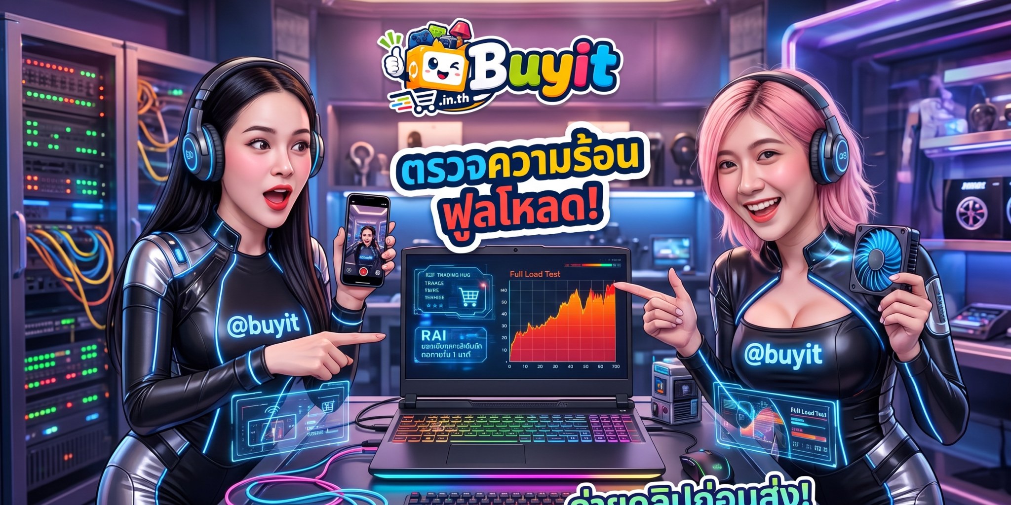 ภาพประกอบ ขาย โน๊ตบุ๊คเกมมิ่ง ที่หมดประกันแล้ว ควรทดสอบความร้อนตอนฟูลโหลดและถ่ายคลิปเปิดเครื่องอย่างไรก่อนลงขาย