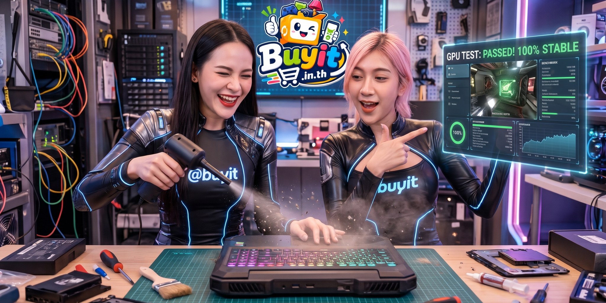 ภาพประกอบ ขาย notebook gaming สภาพลุยงานหนัก ควรทำความสะอาดพัดลมและแนบผลเทสการ์ดจออย่างไรให้คนซื้อมั่นใจ