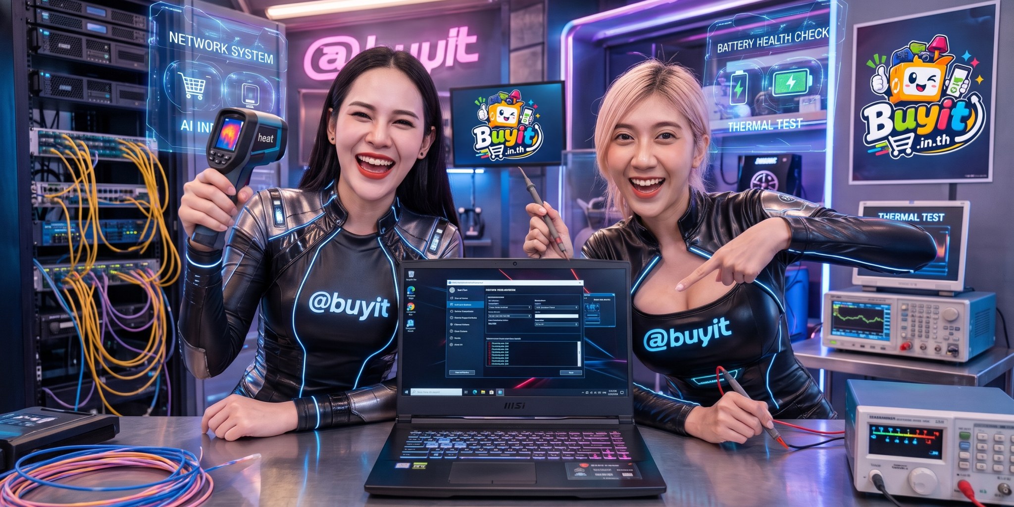 ภาพประกอบ ขาย notebook Msi มือสอง ต้องทดสอบระบบระบายความร้อนและเช็กสุขภาพแบตเตอรี่อย่างไรก่อนปล่อยต่อ